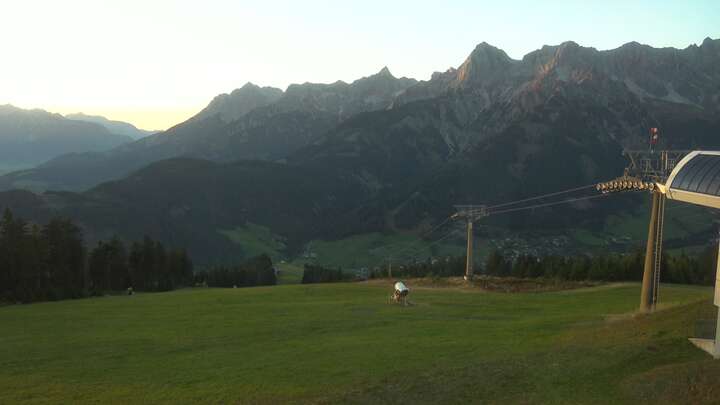 Maria Alm Upper Station Hochmais snow cam captured at 28 September 2026 at 7:00 pm GMT+2