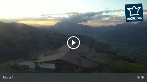 Maria Alm Aberg-Upper Station snow cam captured at 12 September 2026 at 7:21 pm GMT+2