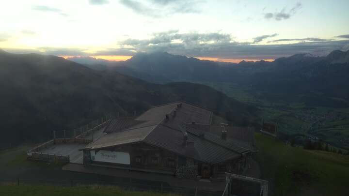 Maria Alm Aberg-Upper Station snow cam captured at 14 September 2026 at 7:44 pm GMT+2