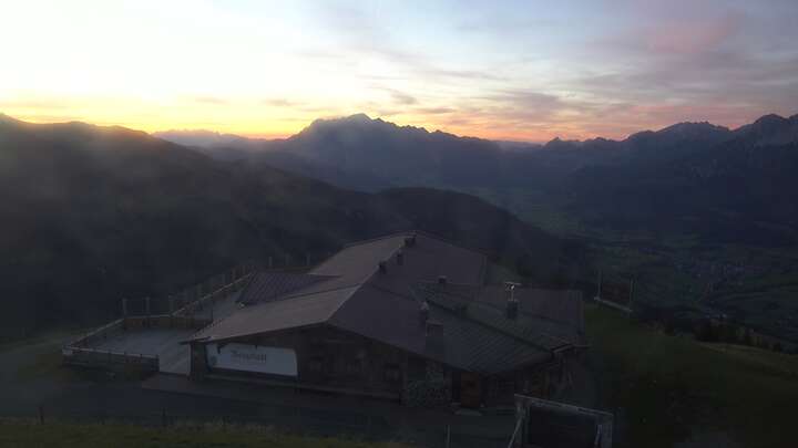 Maria Alm Aberg-Upper Station snow cam captured at 23 September 2026 at 7:21 pm GMT+2