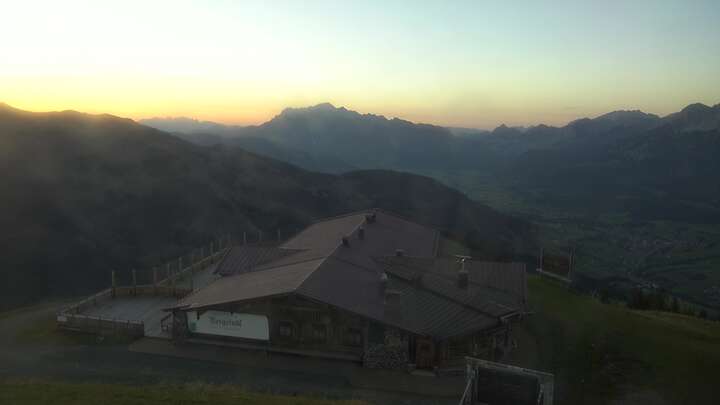 Maria Alm Aberg-Upper Station snow cam captured at 28 September 2026 at 7:00 pm GMT+2
