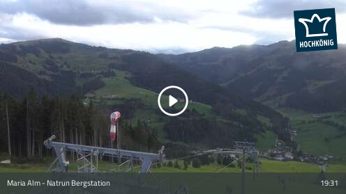 Maria Alm Natrun Upper Station snow cam captured at 12 September 2026 at 7:36 pm GMT+2