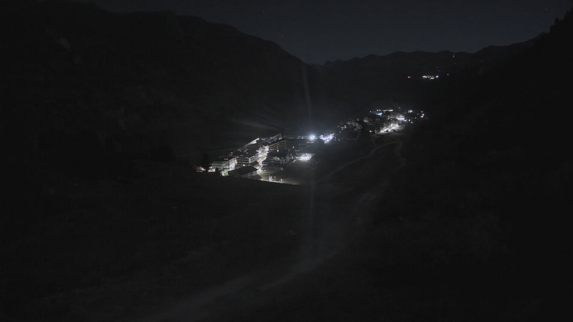 Obergurgl Gaisberg snow cam captured at 3 October 2026 at 10:22 pm GMT+2