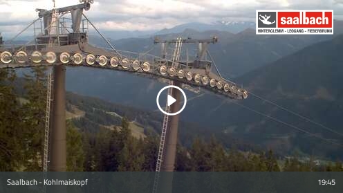 Saalbach Kohlmaiskopf snow cam captured at 12 September 2026 at 7:55 pm GMT+2