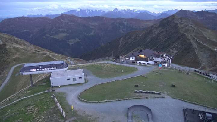 Saalbach Schattberg-West snow cam captured at 20 September 2026 at 7:23 pm GMT+2