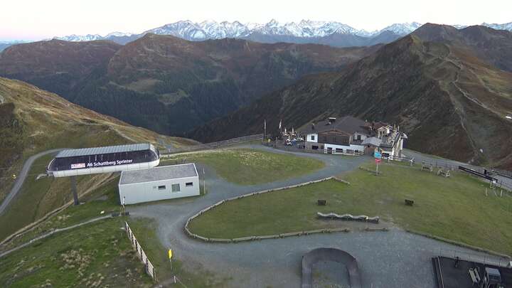 Saalbach Schattberg-West snow cam captured at 26 September 2026 at 7:13 pm GMT+2