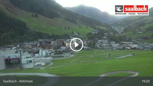 Saalbach Kohlmais Tal snow cam captured at 12 September 2026 at 7:38 pm GMT+2