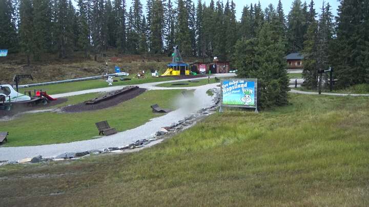 Schladming Hopsi Express Base Station snow cam captured at 24 September 2026 at 6:57 pm GMT+2