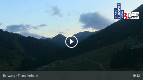 Berwang Thanellerbahn snow cam captured at 12 September 2026 at 7:34 pm GMT+2