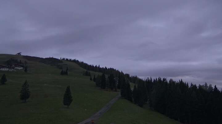 Flachau (Snow Space Salzburg) Upper Station Achterjet snow cam captured at 18 September 2026 at 7:24 pm GMT+2