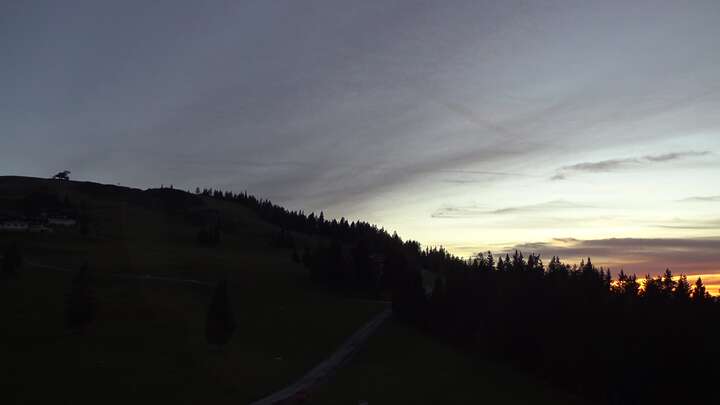Flachau (Snow Space Salzburg) Upper Station Achterjet snow cam captured at 19 September 2026 at 7:25 pm GMT+2