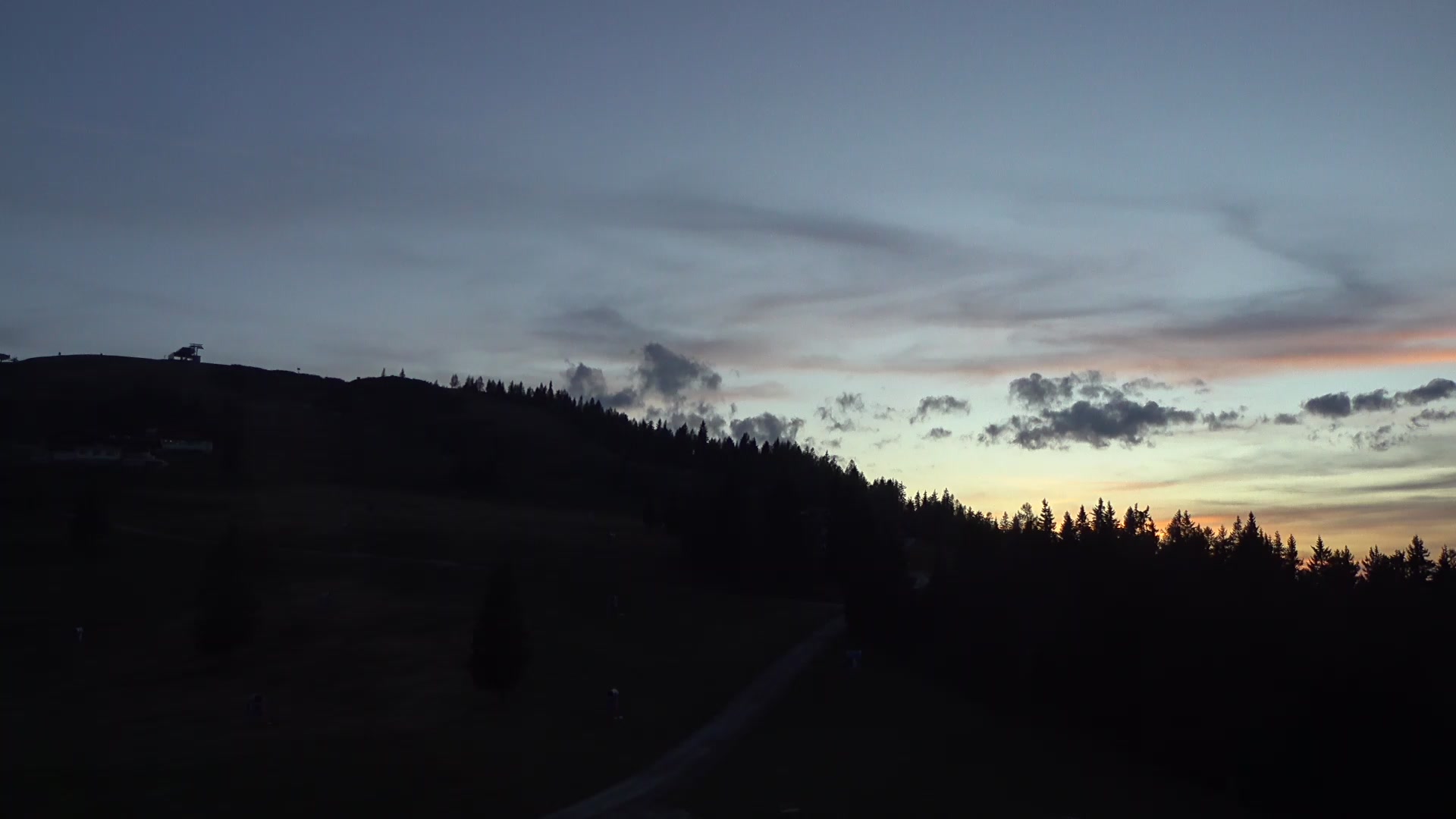 Flachau (Snow Space Salzburg) Upper Station Achterjet snow cam captured at 4 October 2026 at 7:04 pm GMT+2