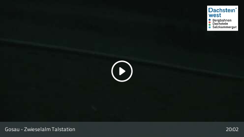 Gosau (Dachstein West) Dachstein West - Zwieselalm Base Station snow cam captured at 12 September 2026 at 8:07 pm GMT+2