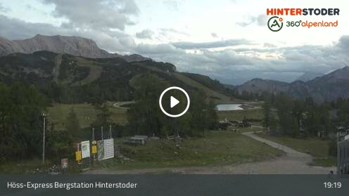 Hinterstoder Höss-Express Upper Station snow cam captured at 12 September 2026 at 7:20 pm GMT+2