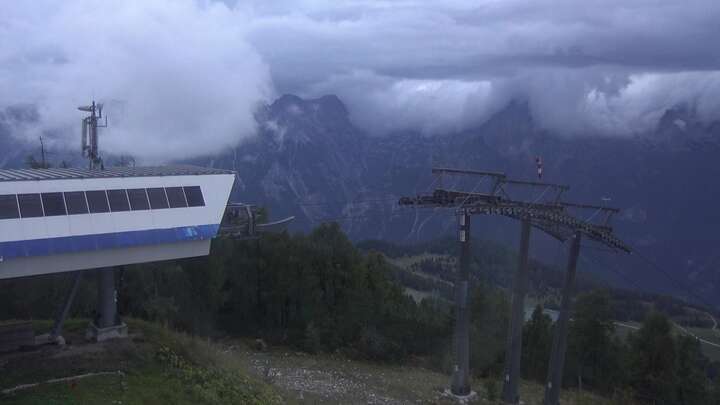 Hinterstoder Höss-Express Upper Station snow cam captured at 16 September 2026 at 7:25 pm GMT+2