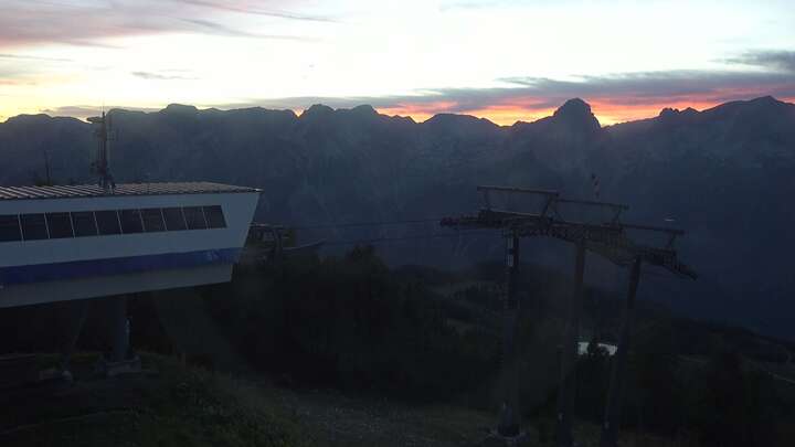 Hinterstoder Höss-Express Upper Station snow cam captured at 19 September 2026 at 7:26 pm GMT+2