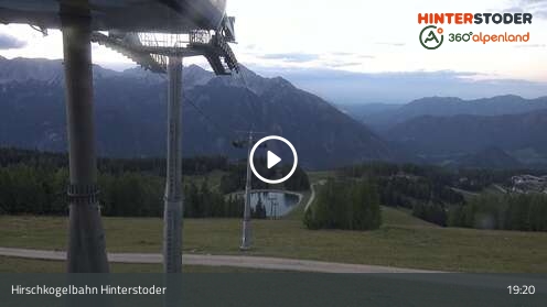Hinterstoder Upper Station Hirschkogelbahn snow cam captured at 12 September 2026 at 7:36 pm GMT+2