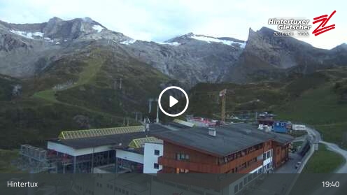 Hintertux (Zillertal) Sommerberg snow cam captured at 12 September 2026 at 7:52 pm GMT+2
