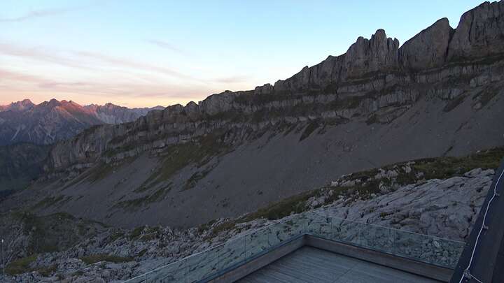 Hirschegg Ifenbahn Upper Station snow cam captured at 23 September 2026 at 7:21 pm GMT+2