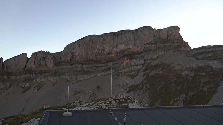 Hirschegg Ifenbahn Upper Station snow cam captured at 25 September 2026 at 7:19 pm GMT+2
