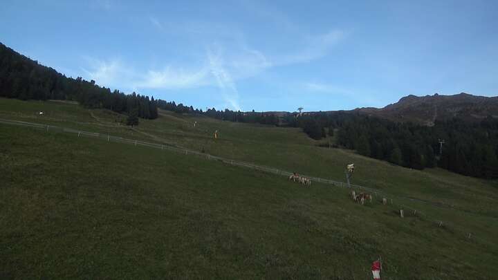 Jerzens (Hochzeiger) Panoramabahn Tal snow cam captured at 17 September 2026 at 10:22 pm GMT+2