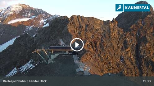 Kaunertal Karlesjochbahn snow cam captured at 12 September 2026 at 7:36 pm GMT+2