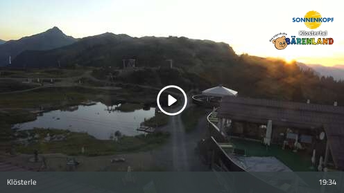 Klösterle Upper Station Sonnenkopf snow cam captured at 12 September 2026 at 7:36 pm GMT+2