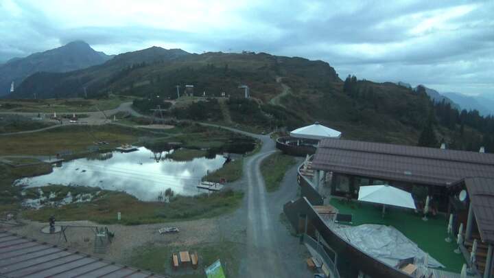 Klösterle Upper Station Sonnenkopf snow cam captured at 18 September 2026 at 7:42 pm GMT+2