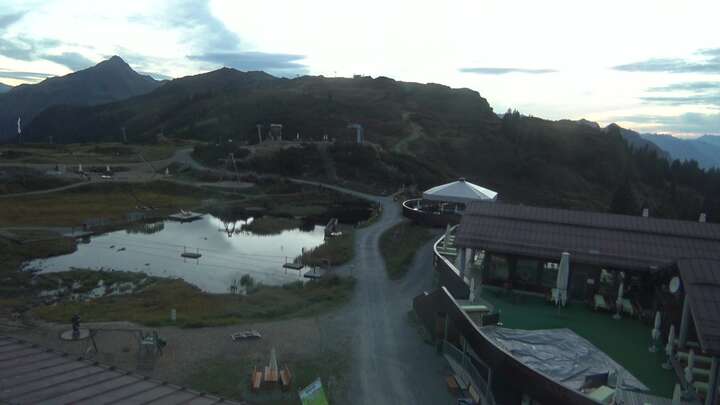 Klösterle Upper Station Sonnenkopf snow cam captured at 20 September 2026 at 7:47 pm GMT+2