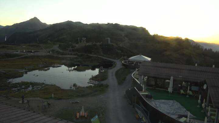 Klösterle Upper Station Sonnenkopf snow cam captured at 22 September 2026 at 7:23 pm GMT+2
