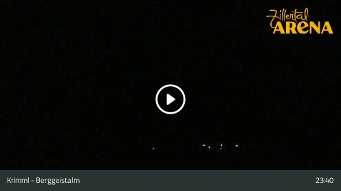 Krimml (Zillertalarena) Berggeistalm snow cam captured at 12 September 2026 at 11:52 pm GMT+2