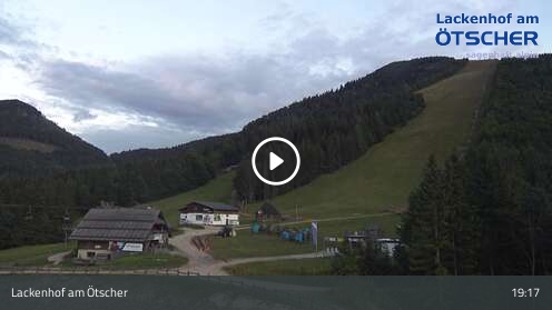Lackenhof am Ötscher (Ötscherlifte) Eibenkogl Upper Station snow cam captured at 12 September 2026 at 7:21 pm GMT+2