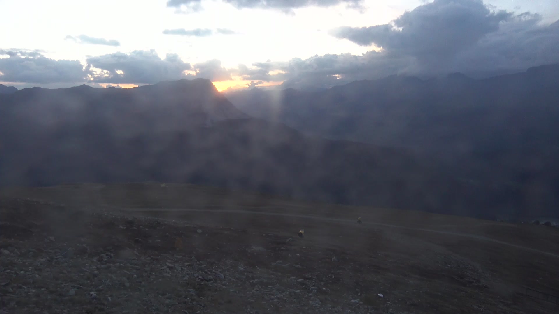 Nauders Upper Station Zirmbahn snow cam captured at 4 October 2026 at 7:01 pm GMT+2
