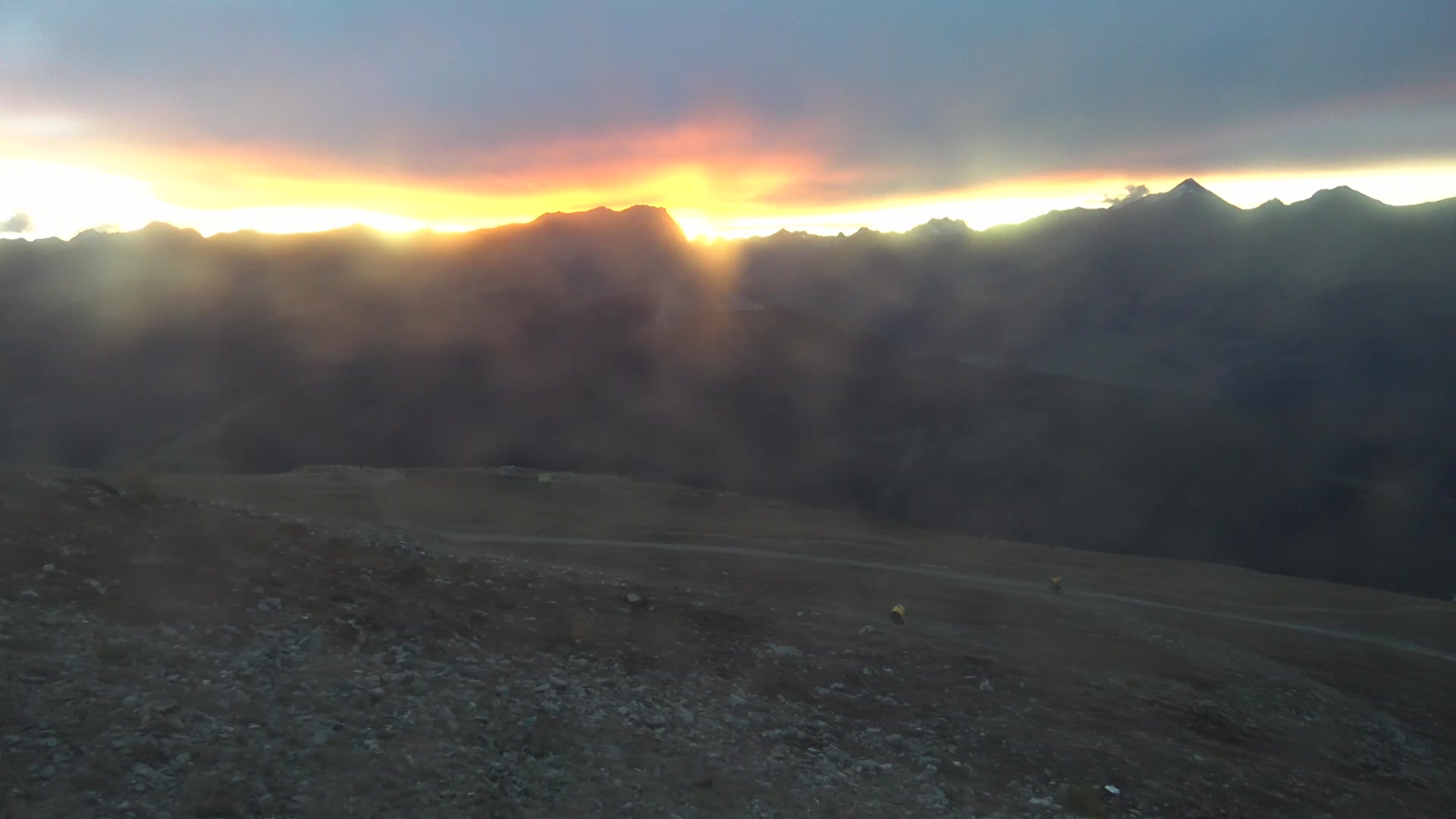 Nauders Upper Station Zirmbahn snow cam captured at 5 October 2026 at 7:13 pm GMT+2