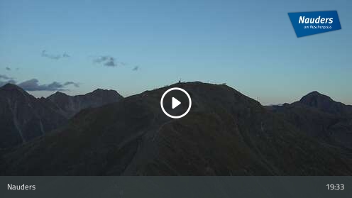 Nauders Tscheyeck Upper Station snow cam captured at 12 September 2026 at 7:53 pm GMT+2