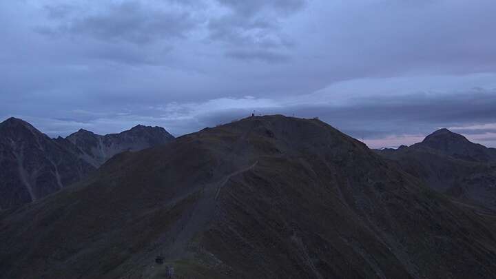 Nauders Tscheyeck Upper Station snow cam captured at 13 September 2026 at 7:47 pm GMT+2