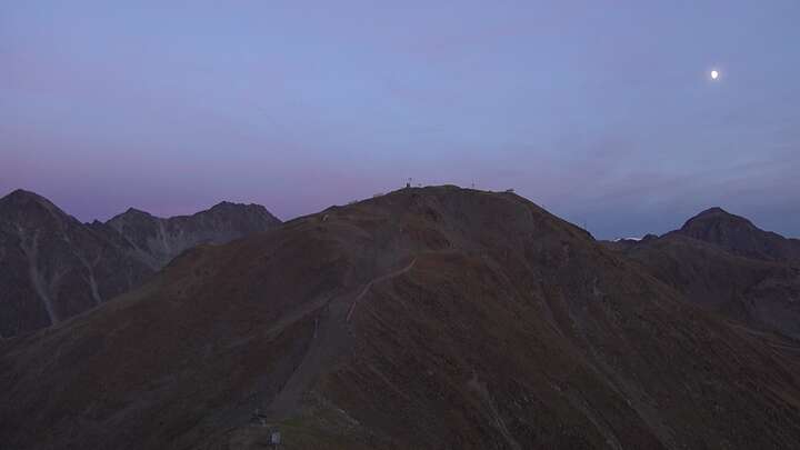 Nauders Tscheyeck Upper Station snow cam captured at 21 September 2026 at 7:38 pm GMT+2