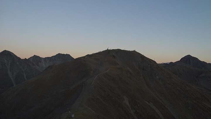 Nauders Tscheyeck Upper Station snow cam captured at 27 September 2026 at 7:24 pm GMT+2