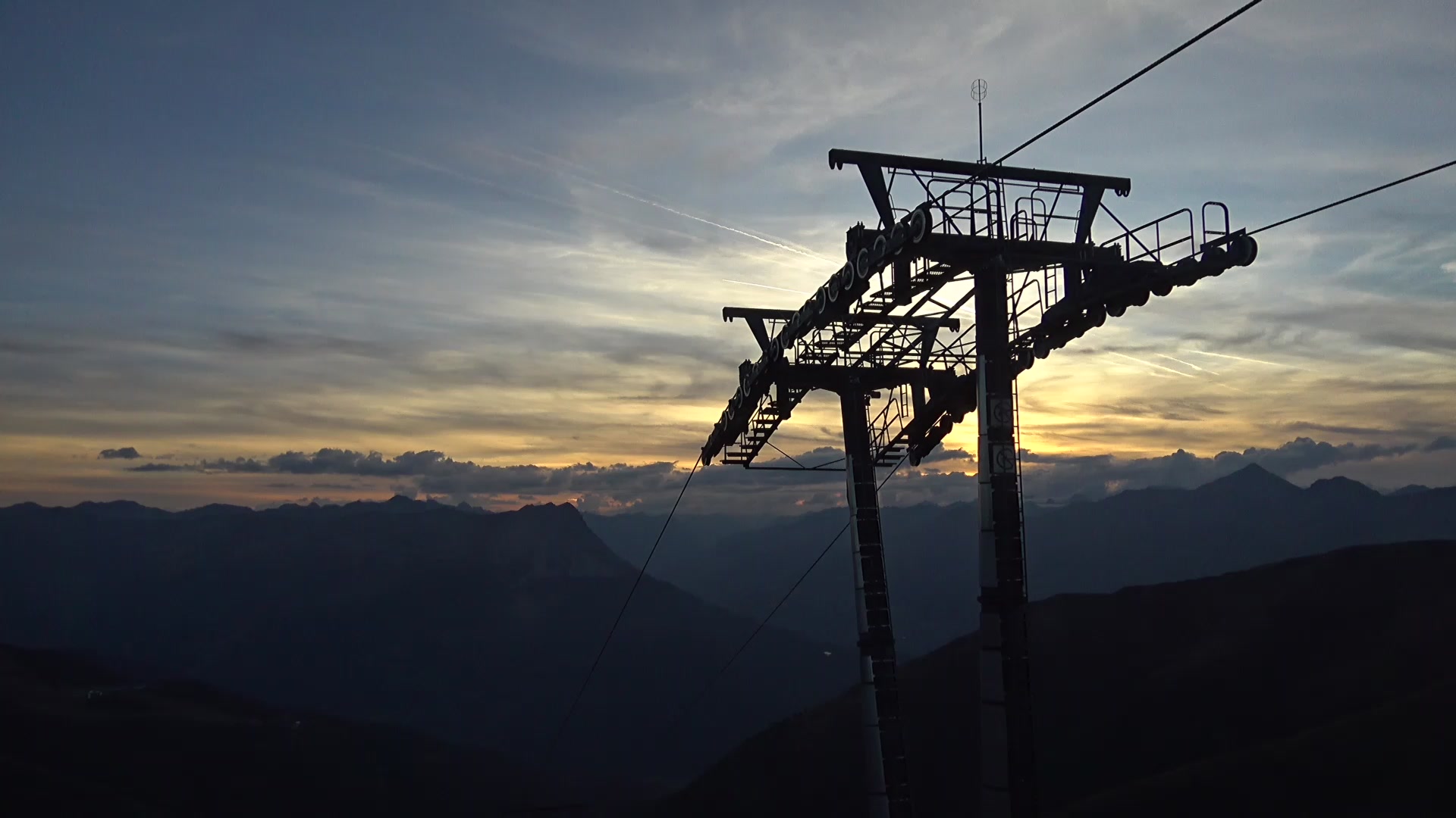 Nauders Tscheyeck Upper Station snow cam captured at 3 October 2026 at 6:54 pm GMT+2