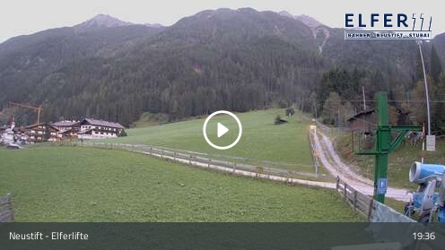 Neustift - Dorf (Elferlifte) Krössbach snow cam captured at 12 September 2026 at 7:54 pm GMT+2