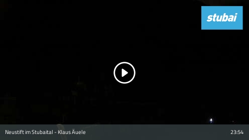 Neustift im Stubaital (Stubai) Klaus Äuele snow cam captured at 12 September 2026 at 11:55 pm GMT+2