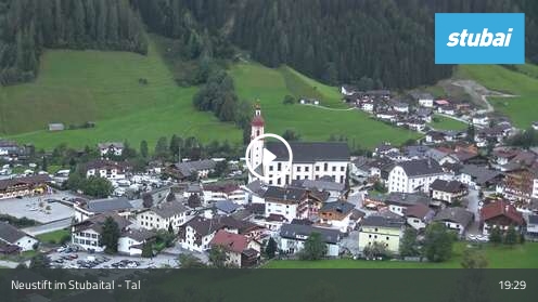 Neustift im Stubaital (Stubai) Neustift snow cam captured at 12 September 2026 at 7:37 pm GMT+2