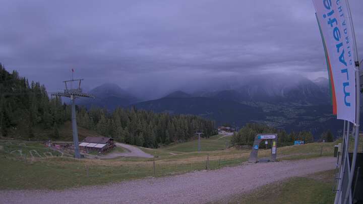 Schladming / Pichl - Reiteralm Upper Station Preunegg Jet snow cam captured at 13 September 2026 at 7:49 pm GMT+2