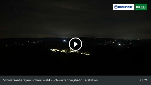 Schwarzenberg am Böhmerwald Schwarzenbergbahn Base Station snow cam captured at 12 September 2026 at 11:39 pm GMT+2