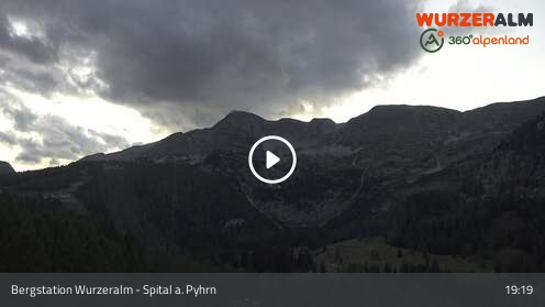 Spital am Pyhrn (Wurzeralm) Upper Station Wurzeralm 2 snow cam captured at 12 September 2026 at 7:24 pm GMT+2