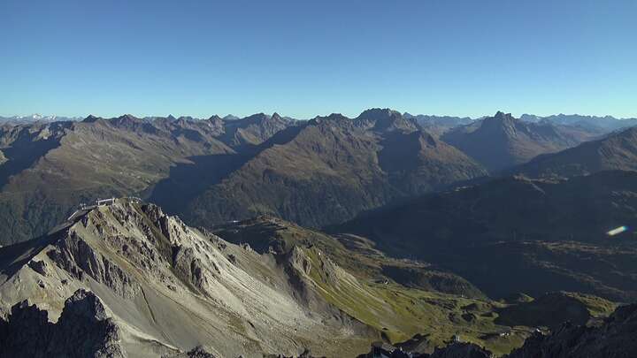St. Anton am Arlberg (Arlberg) Valluga snow cam captured at 15 September 2026 at 5:55 pm GMT+2