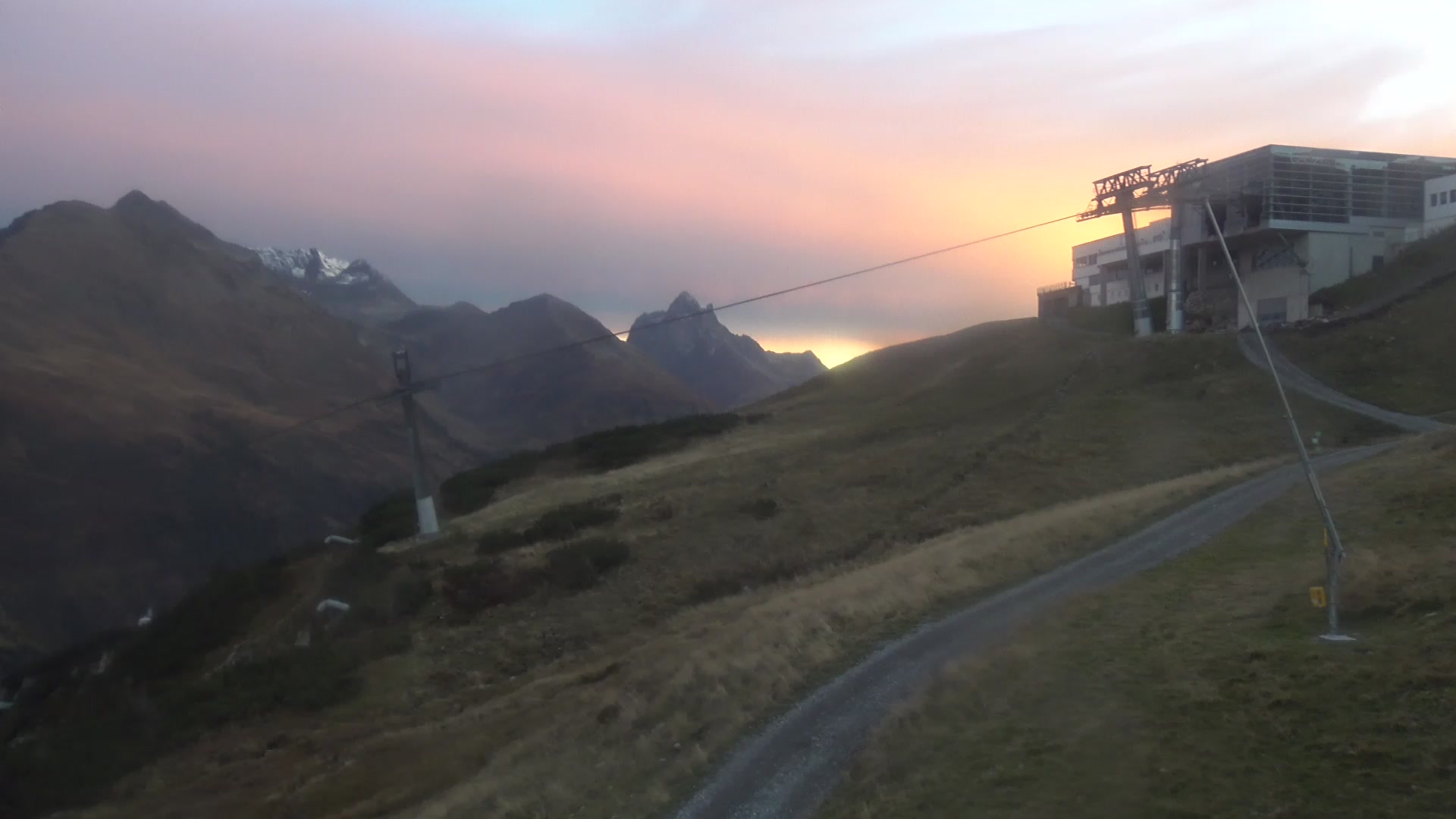 St. Anton am Arlberg (Arlberg) Galzig Upper Station snow cam captured at 5 October 2026 at 7:13 pm GMT+2