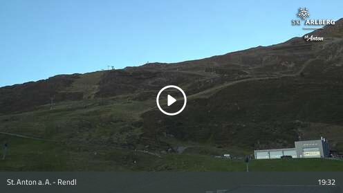 St. Anton am Arlberg (Arlberg) Rendl snow cam captured at 12 September 2026 at 7:39 pm GMT+2