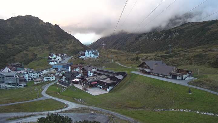 St. Anton am Arlberg (Arlberg) St. Christoph snow cam captured at 14 September 2026 at 7:47 pm GMT+2