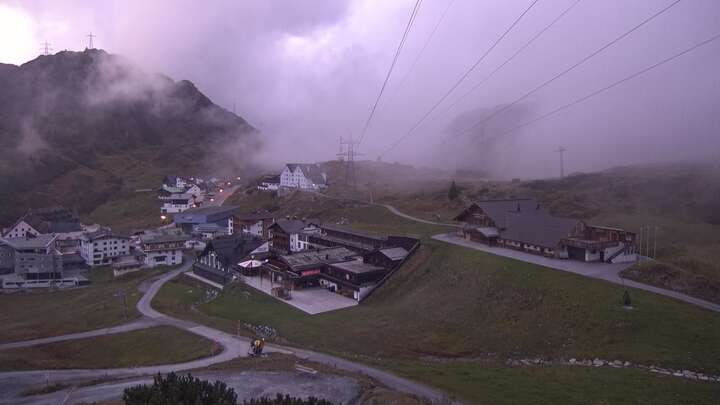 St. Anton am Arlberg (Arlberg) St. Christoph snow cam captured at 21 September 2026 at 7:41 pm GMT+2